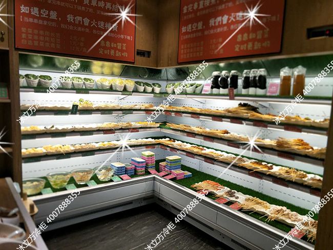 深圳市福田區石廈幺雞串串火鍋點菜柜帶90度轉角